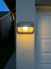 Morvane Geometric Aluminum Wall Sconce - Industrial Outdoor Lighting for Entryway